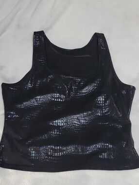 2/$7**No Brand Black Snakeskin Design Tank In 2XL*, Cropped